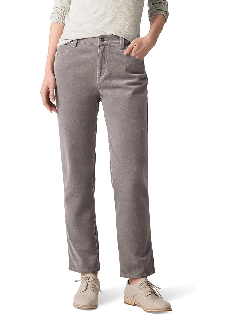 Taupe Eileen Fisher High Waisted Slim Ankle Jean